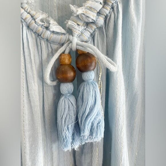 Free People Beach Bum wide leg Jumpsuit in light blue size small - Picture 8 of 11